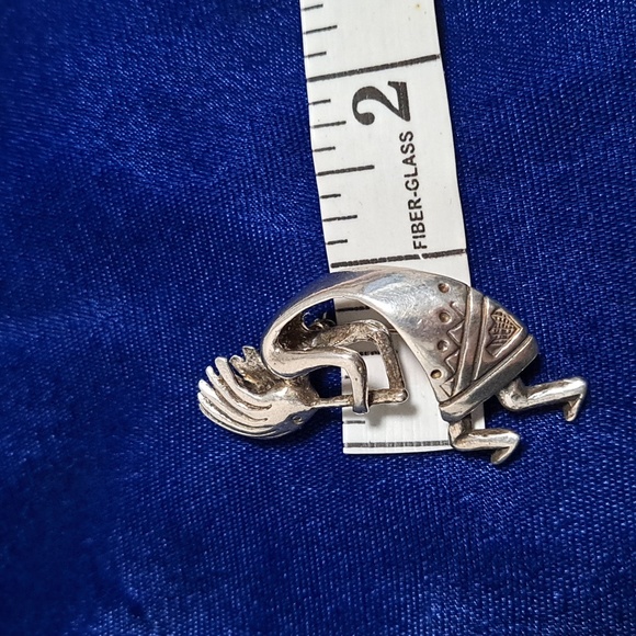 Vintage Sterling Silver Liberty Dancing Kokopelli Pin Brooch - Picture 11 of 13